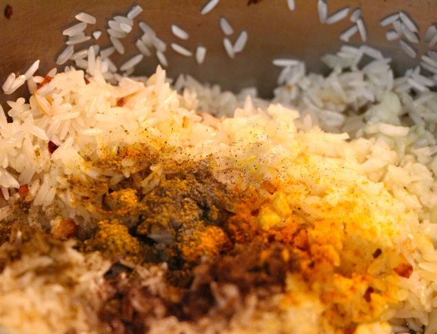 mejadra rice with spices