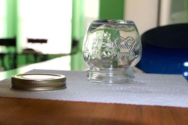 small glass jar