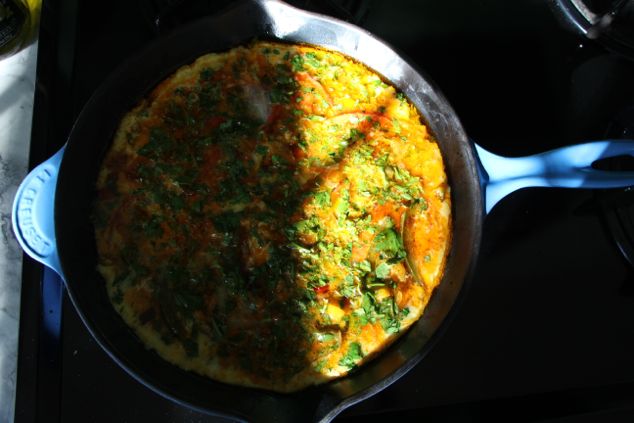 frittata in pan