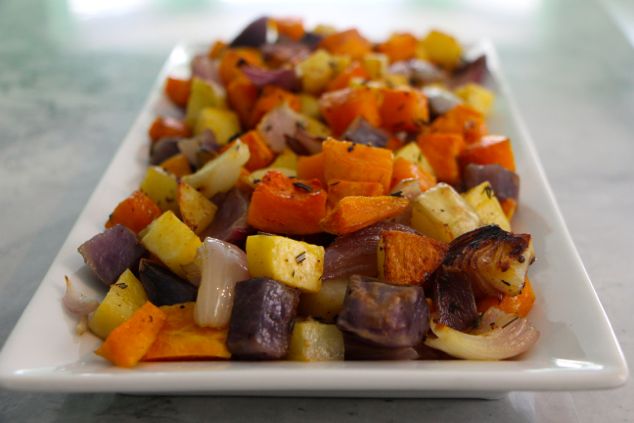 roasted vegetables served enhanced