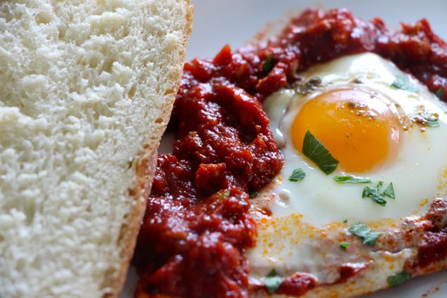 shakshuka served up close