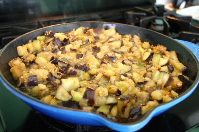 cooking eggplant salad