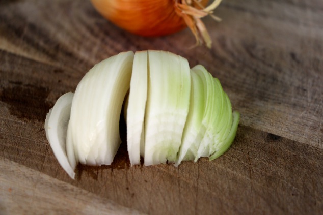 onion sliced thinly