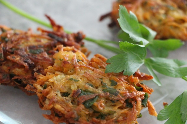 latkes on a plate