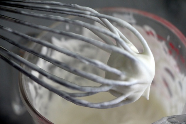 whipping cream up close
