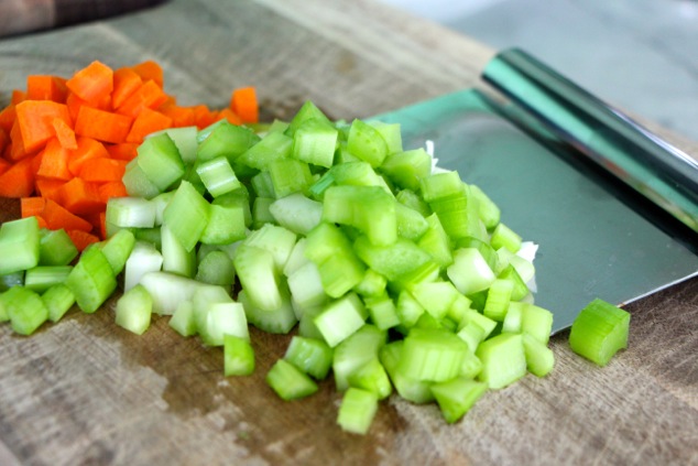 celery and carrot chopped