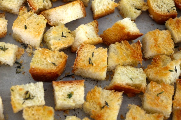 croutons ready up close