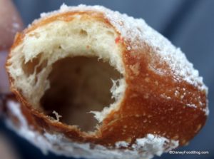 inside of beignet up close