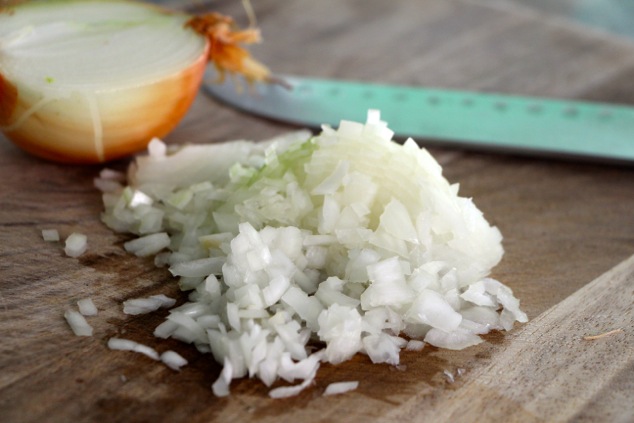 thinly chopped onion