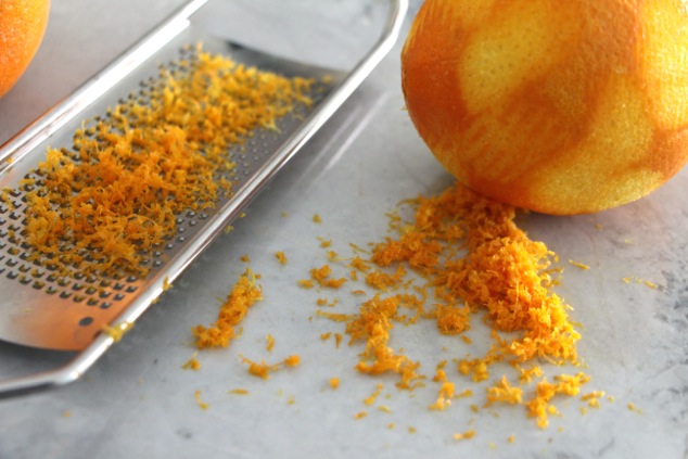 zesting an orange