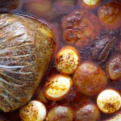 Hamin (Shabbat T’fina) – Slow Cooked Stew with Wheat Berries Dish (in a cooking bag)