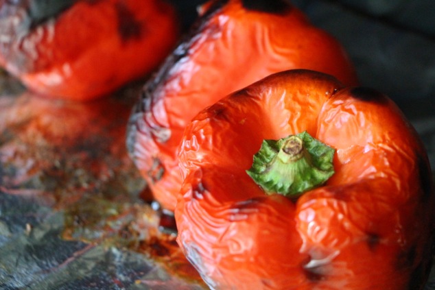 roasted pepper from the oven