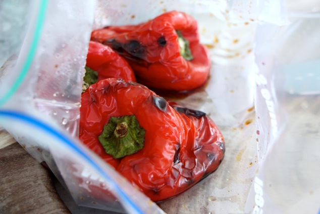 roasted peppers in bag