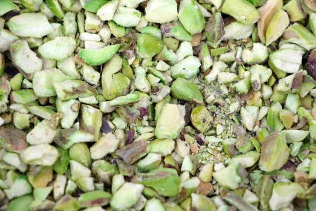 pistachio pieces up close