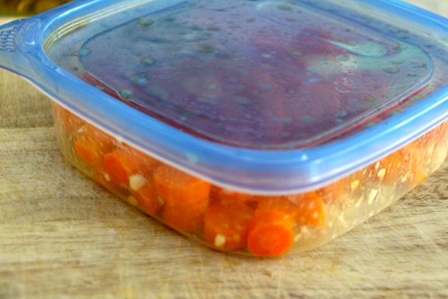 carrots salad in a container