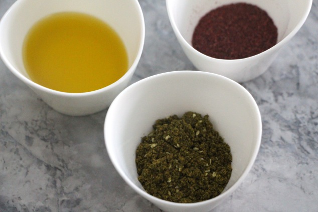 olive oil zaatar and sumac