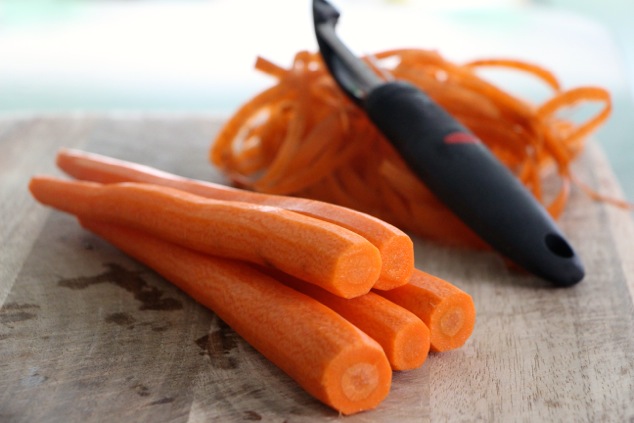 peeling carrots