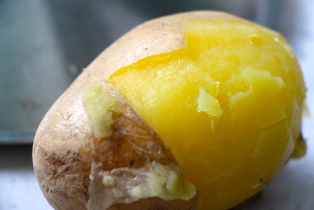 peeling potato