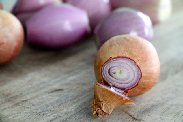 peeling shallots