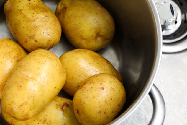 potatoes in pot