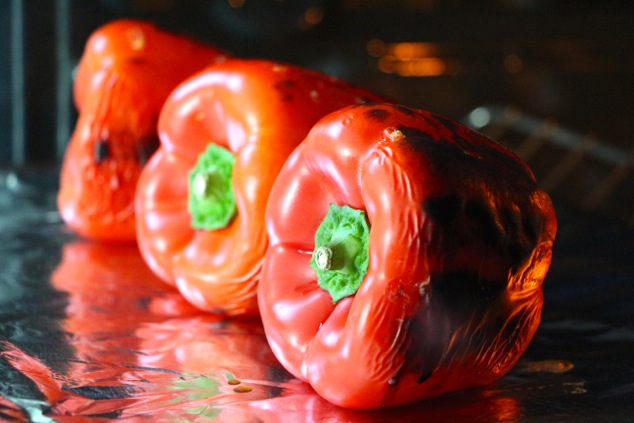 roasting red bell peppers