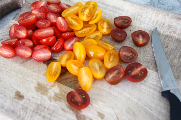 cherry tomatoes halved