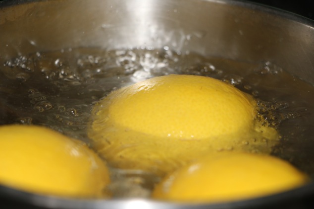 double boiling lemons