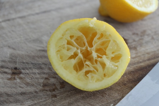 half squeezed lemon