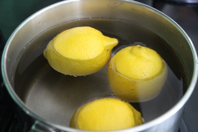 lemons in pot
