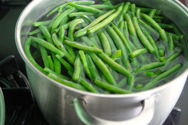 parboiling green beans
