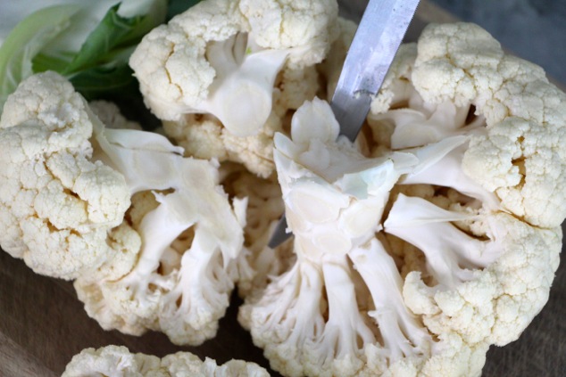 removing cauliflower core