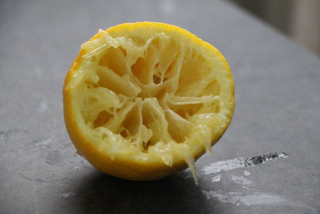 squeezed half lemon