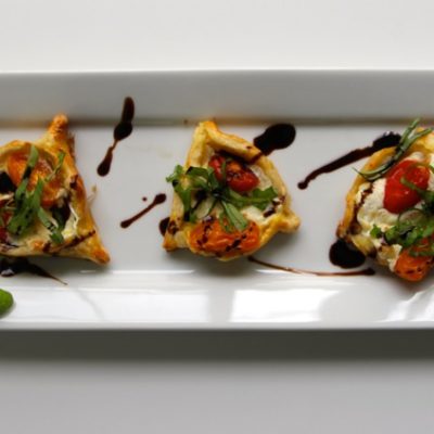 Tomato-Mozzarella-Basil Puff Pastry Hamantashen