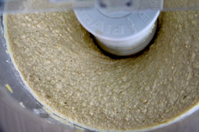 hummus in food processor