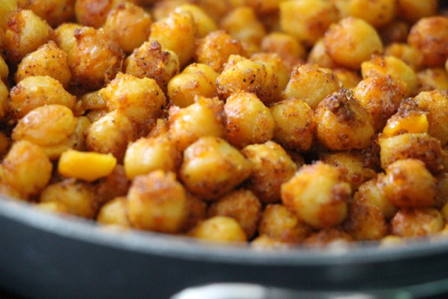 cooking spicy chickpeas