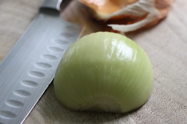 onion on cutting board