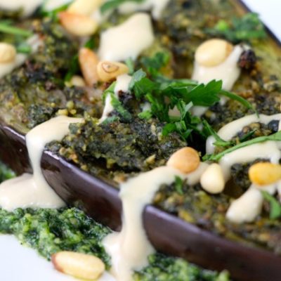 Roasted Eggplant with Parsley Pesto and Tehina – the Story Continues…