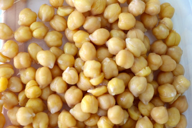 chickpeas in container