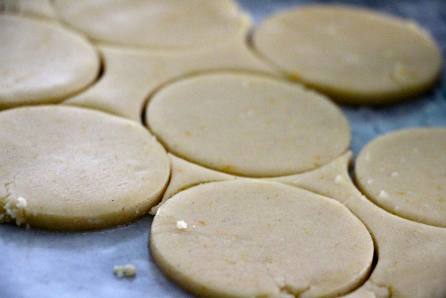 hamentashen dough circles