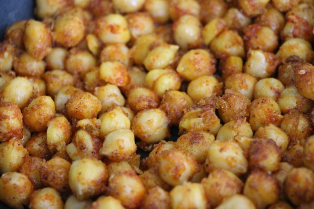 ready spicy chickpeas up close