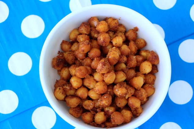 spicy chickpeas in serving dish