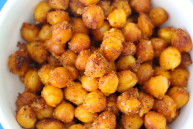spicy chickpeas served up close