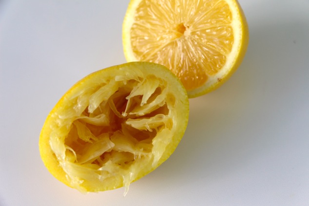 squeezed lemon