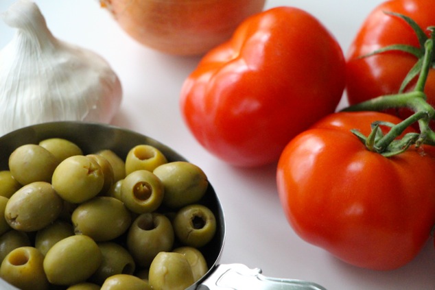 tomatoes and green olives