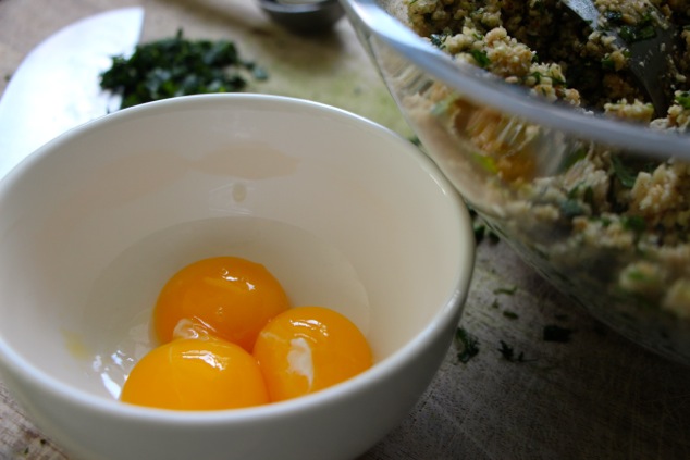 egg yolks and mixture
