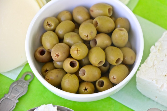 green olives up close