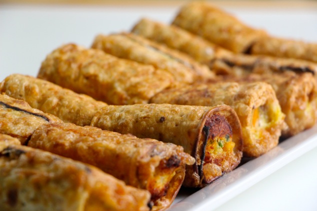 matzah eggrolls ready on tray