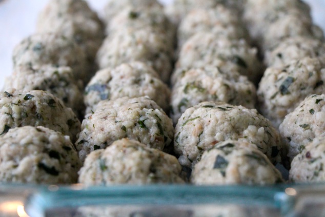 matzo balls cooling and firming