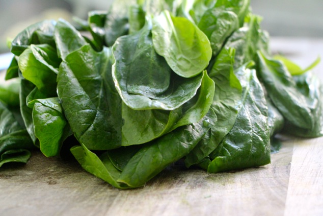 spinach ready to cut