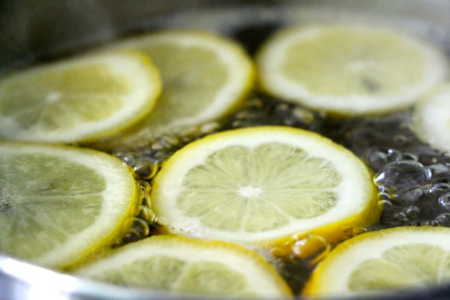 blanching lemon slices